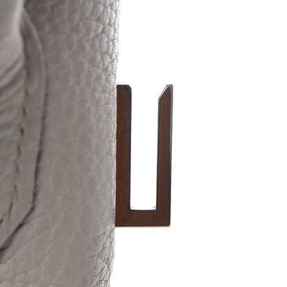 Hermes Taurillon Clemence Lizard Club Birkin 30 Gris Perle White Mykonos 26 of 38