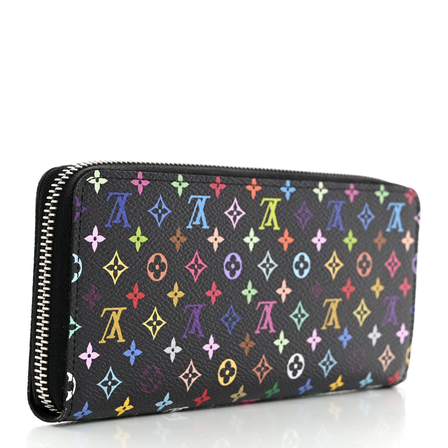 Louis Vuitton LV X TM Monogram Multicolor Clemence Wallet Black 3 of 7