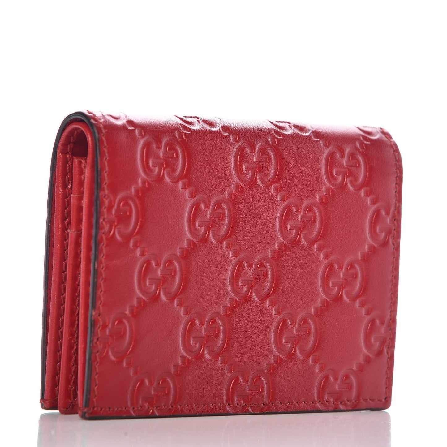 Guccissima Card Case Wallet Red