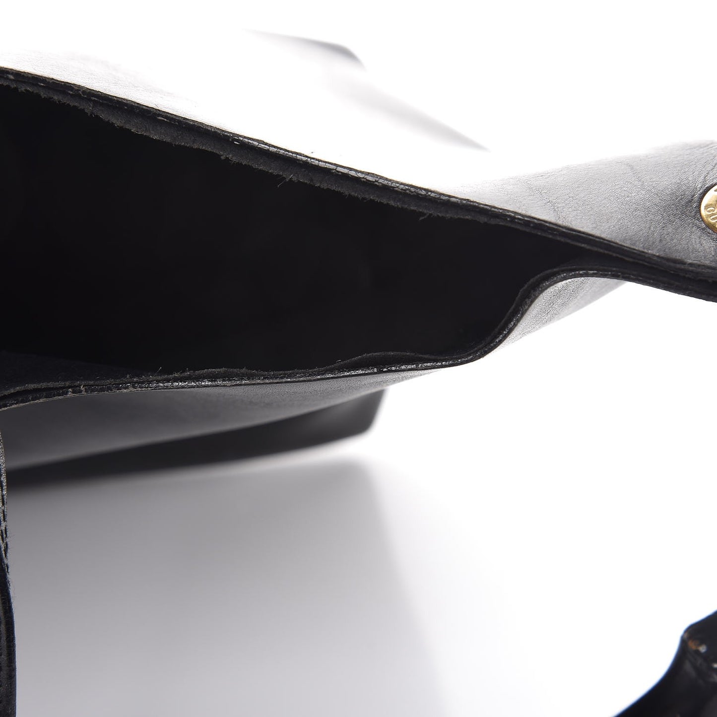 Calfskin Bamboo Handle Shoulder Bag Black