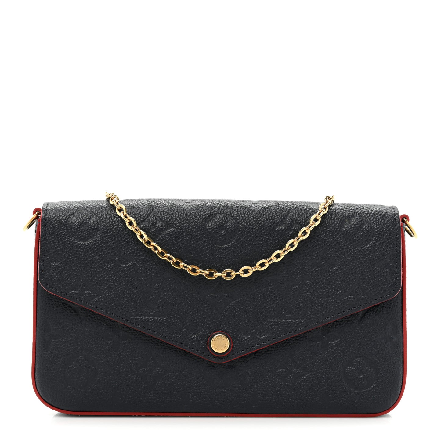 Empreinte Pochette Felicie Chain Wallet Marine Rouge