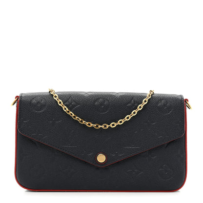 Louis Vuitton Empreinte Pochette Felicie Chain Wallet Marine Rouge 3 of 17