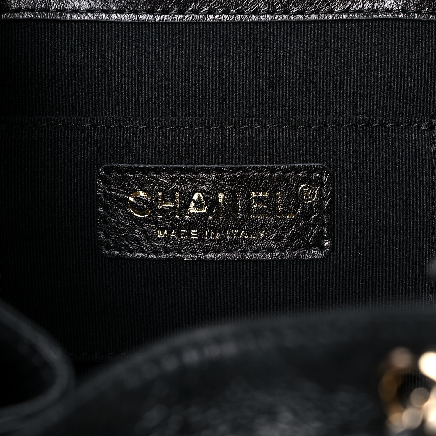 Chanel Glazed Aged Calfskin Quilted Small Duma Drawstring Backpack Black 10 of 12
