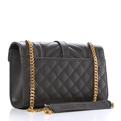 Saint Laurent Grain De Poudre Textured Mixed Matelasse Small Triquilt Monogram Satchel Pebble 2 of 4