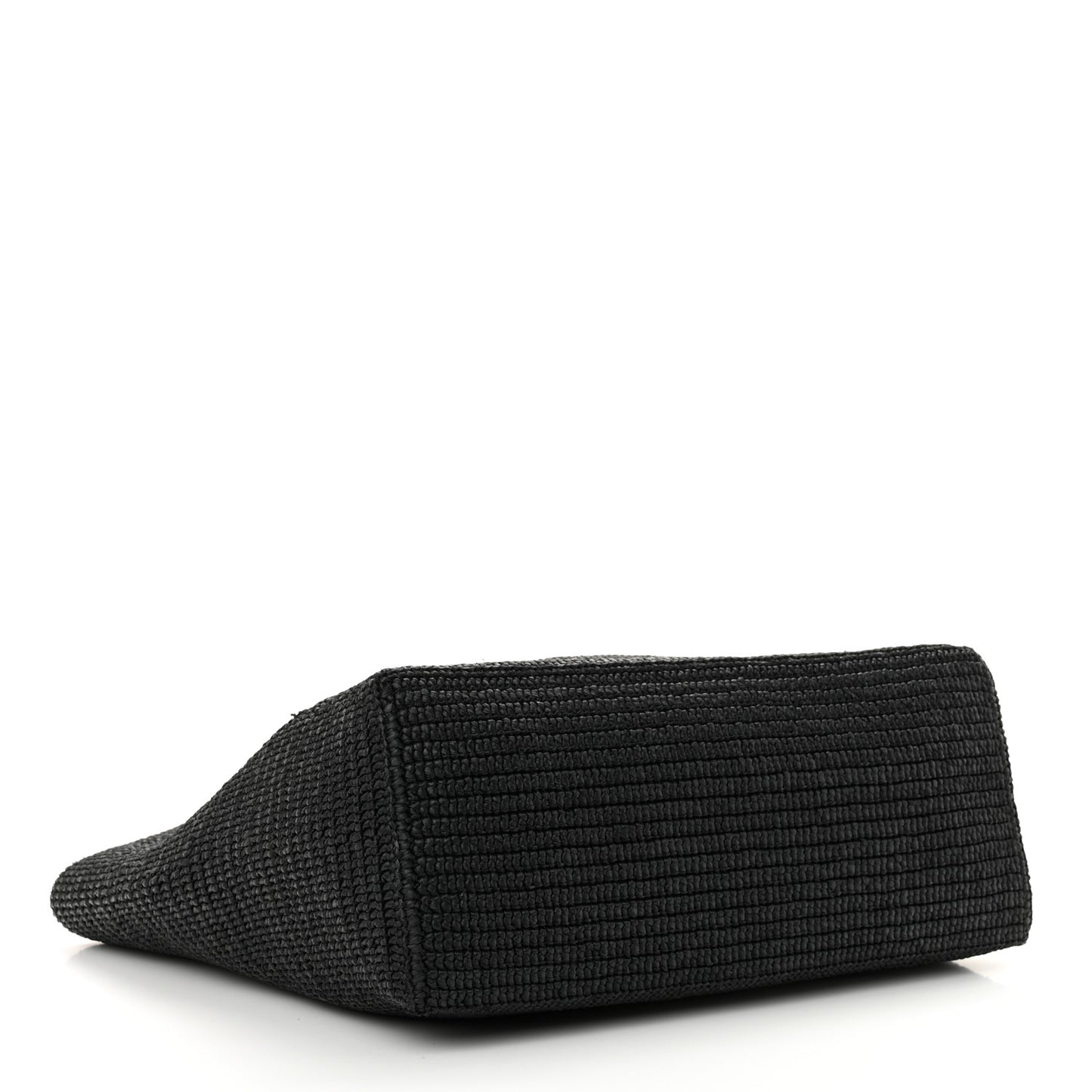 Raffia Logo Tote Black