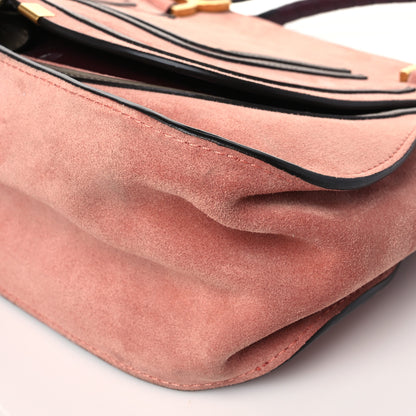 Chloe Suede Calfskin Braided Medium Marcie Double Carry Canyon Rose 9 of 9
