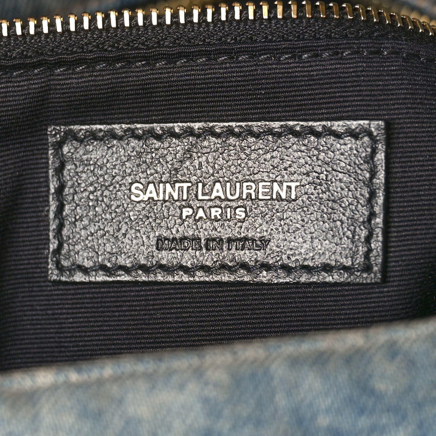 Saint Laurent Denim Quilted Medium Loulou Puffer Monogram Chain Satchel Blue Cinnamon 6 of 8