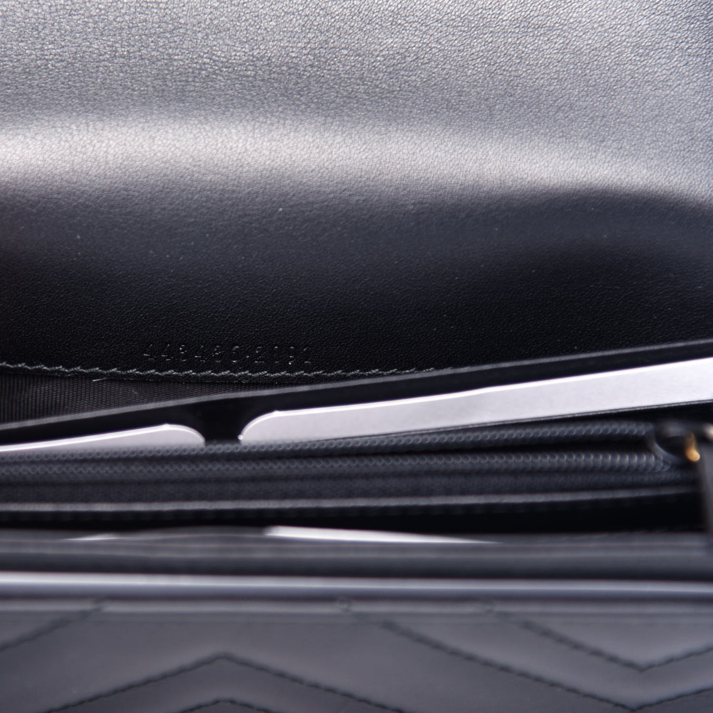 Calfskin Matelasse GG Marmont Continental Wallet Black