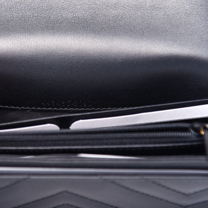 Gucci Calfskin Matelasse GG Marmont Continental Wallet Black 6 of 8