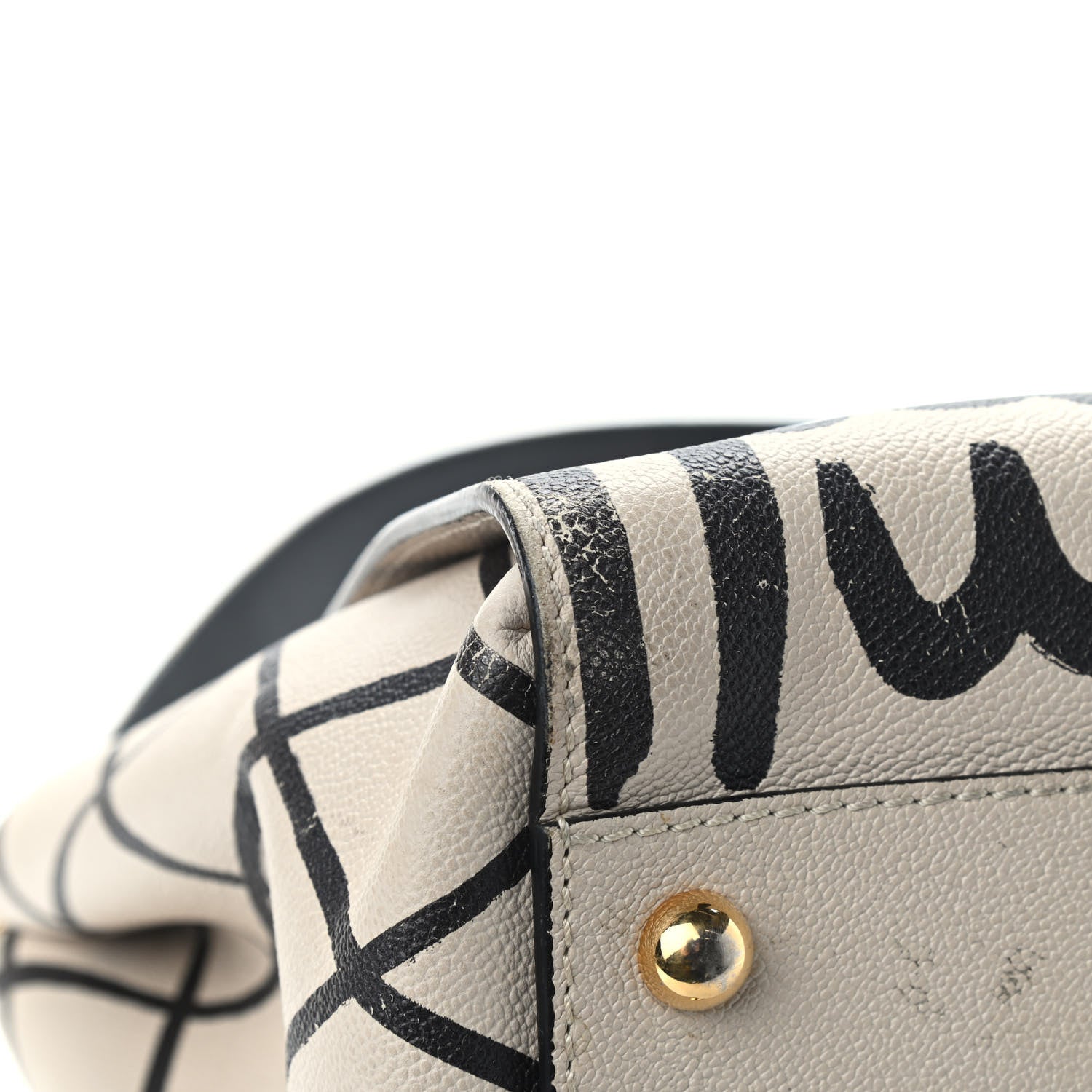 Burberry Soft Grain Calfskin L'oeil Print Medium Buckle Tote Limestone 15 of 17