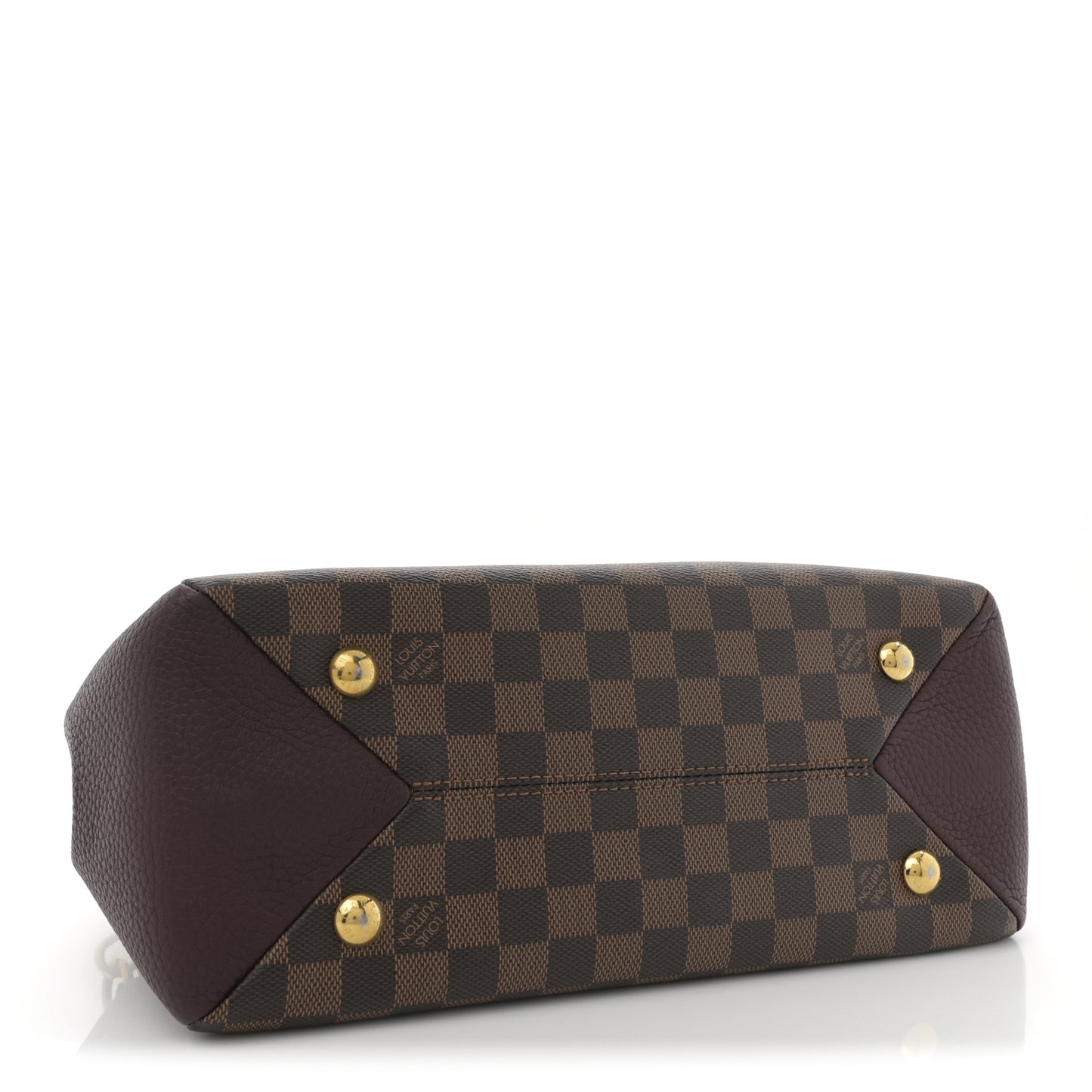 Damier Ebene Cuir Taurillon Brittany Bordeaux