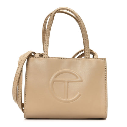 Telfar Vegan Leather Small Shopping Bag Cream 1 of 11