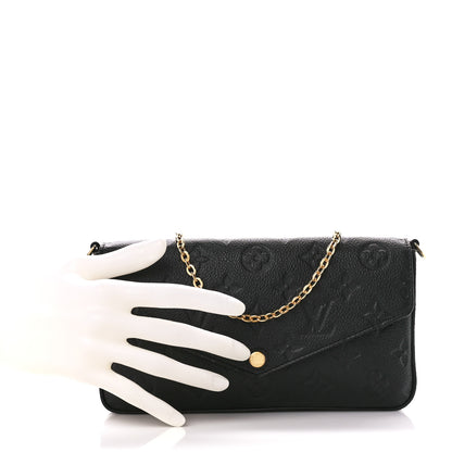 Louis Vuitton Empreinte Pochette Felicie Chain Wallet Black 4 of 13