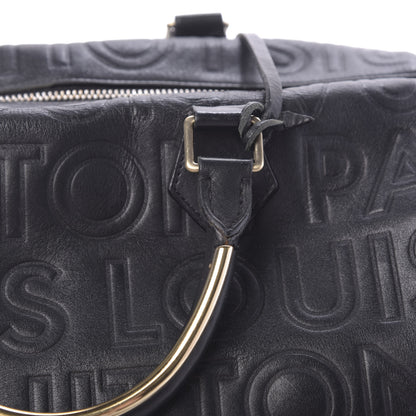 Louis Vuitton Calfskin Embossed Speedy Cube 30 Black 10 of 22