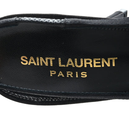 Saint Laurent Crepe De Chine Crystal Bow Slingback Pumps 40 Black 7 of 9