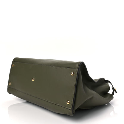 Fendi Vitello Seta Plexiglass Granite Large Peekaboo Iconic Satchel Equatore 7 of 7