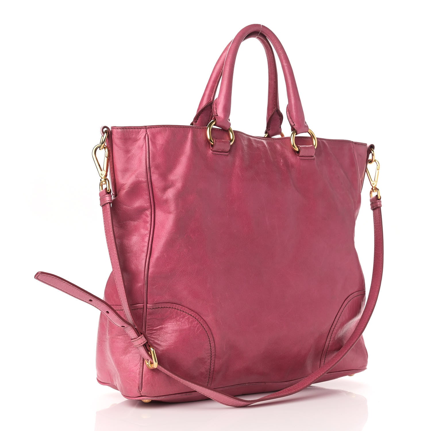 Prada Vitello Shine Tote Peonia 3 of 14