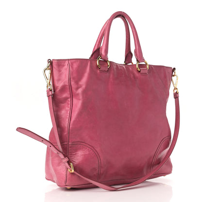 Prada Vitello Shine Tote Peonia 3 of 14