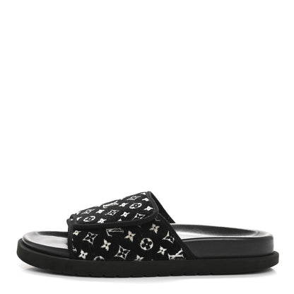 Louis Vuitton Monogram Mens Miami Mules 8.5 Black 1 of 9