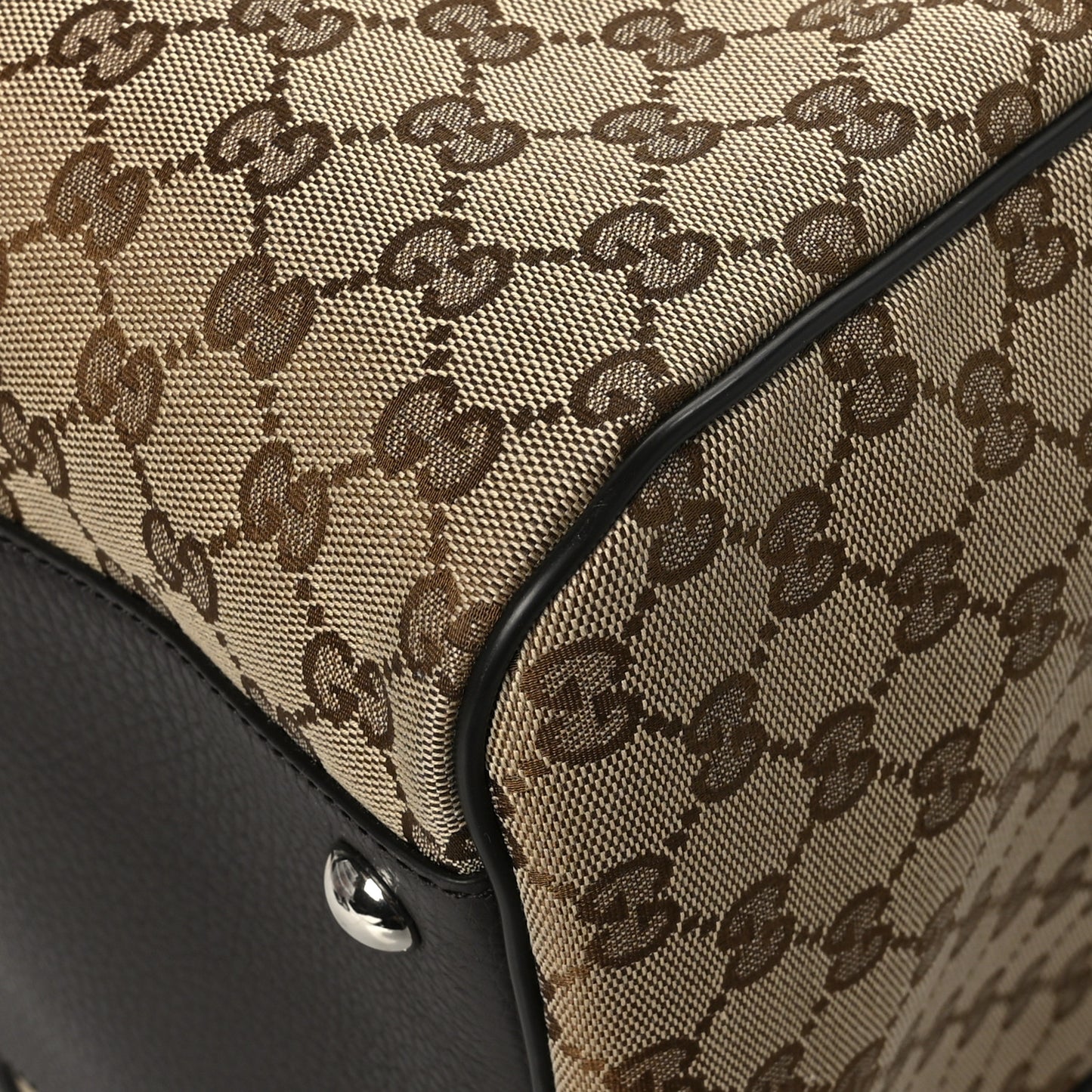 Monogram Dollar Calfskin Boston Duffle Bag Beige Ebony Testa di Moro Marrone Scuro