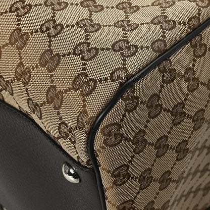 Gucci Monogram Dollar Calfskin Boston Duffle Bag Beige Ebony Testa di Moro Marrone Scuro 11 of 11