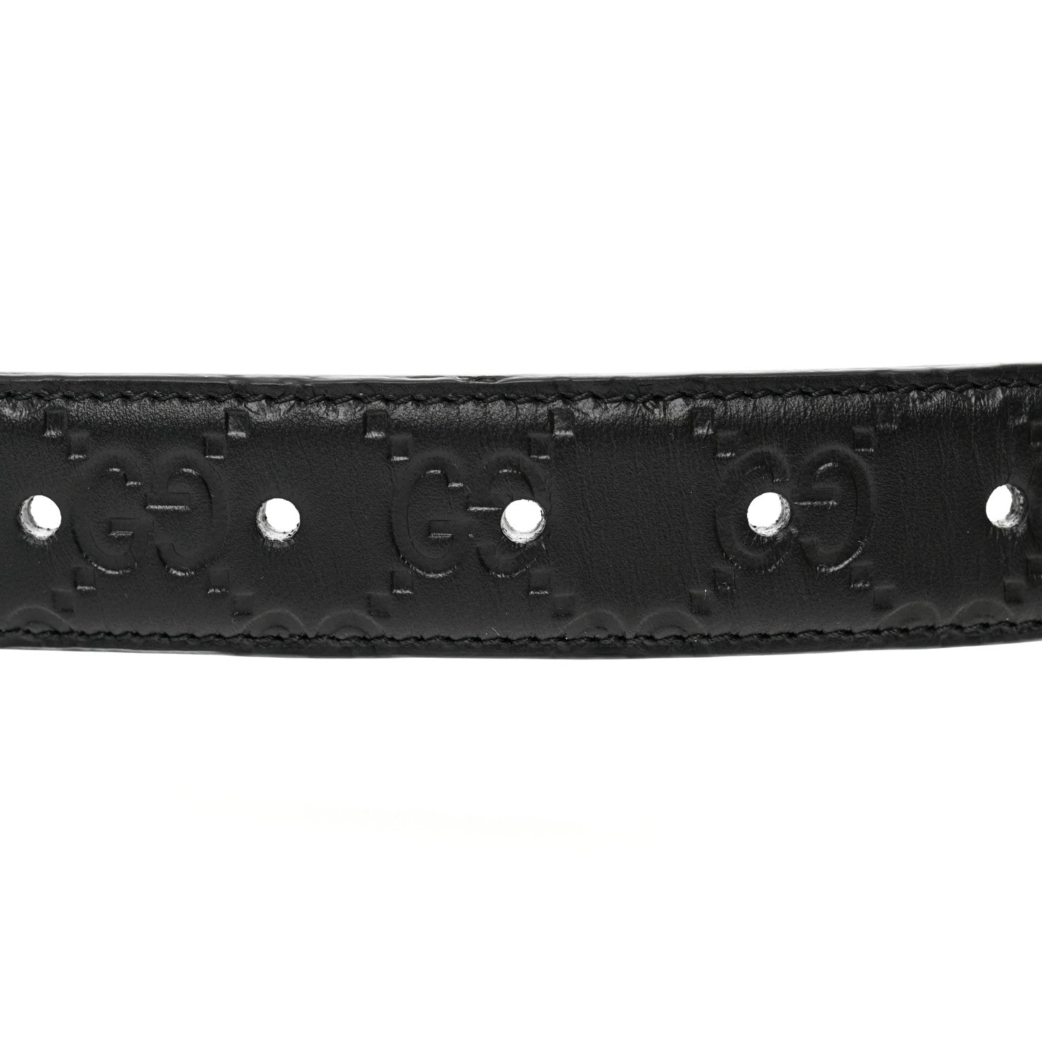 Gucci Guccissima Signature 30mm Belt 75 30 Black 4 of 5