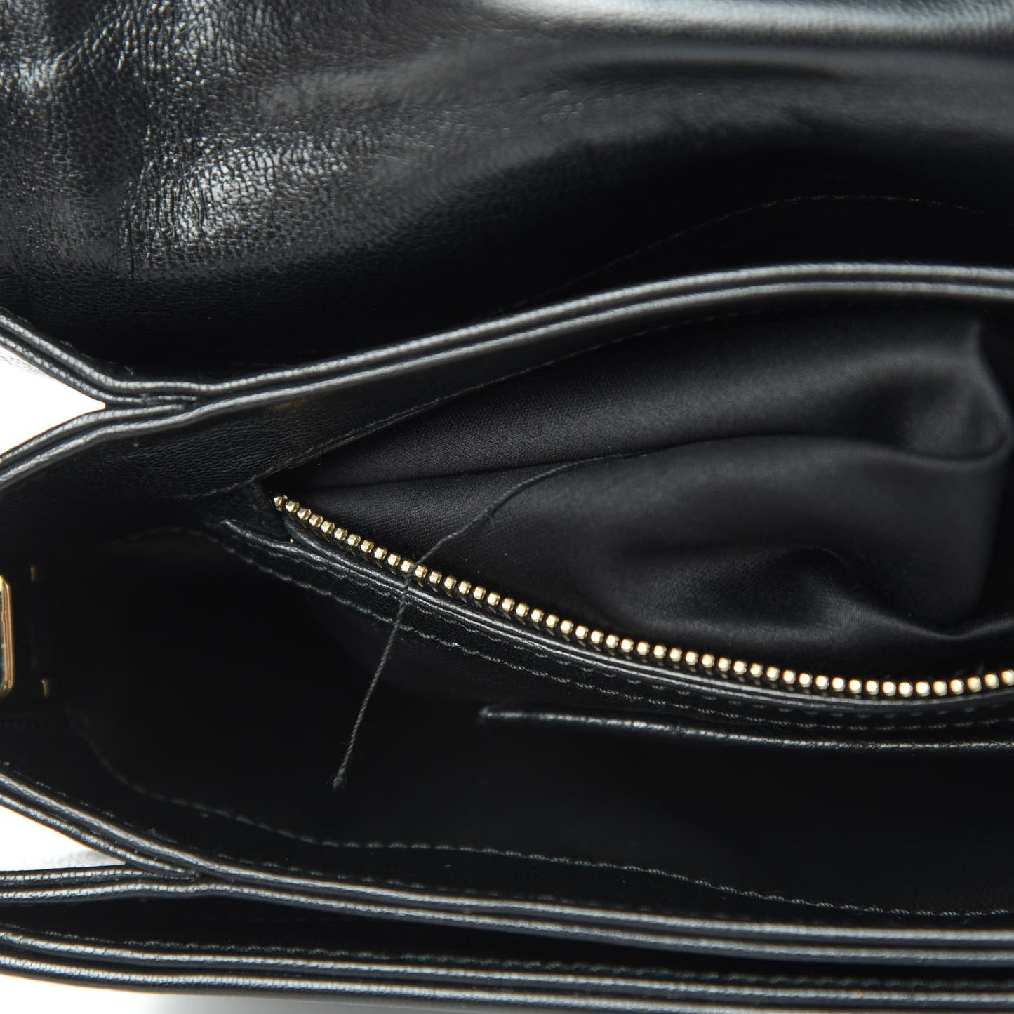 Goatskin Madras Shoulder Bag Black
