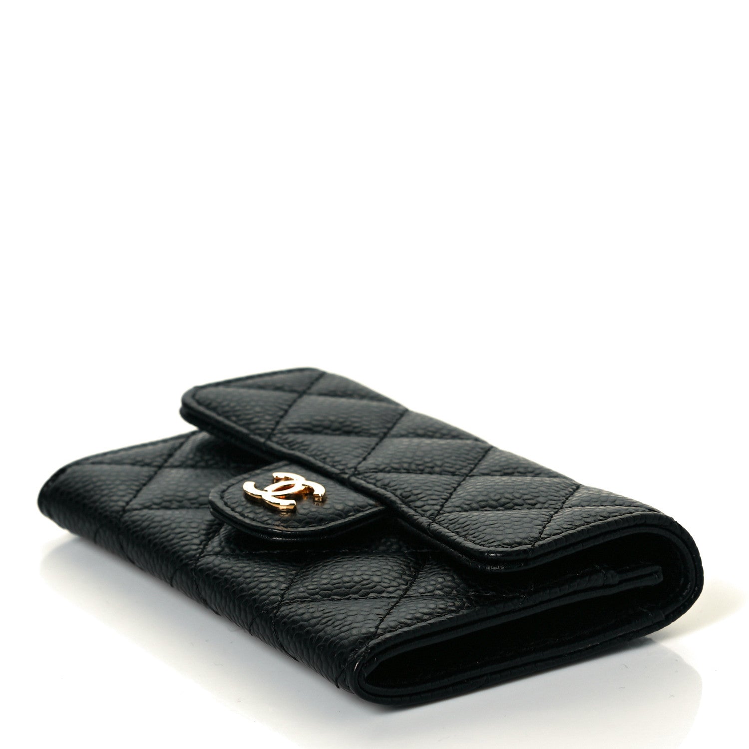 Chanel Caviar Quilted Flap Card Holder Black 4 of 9
