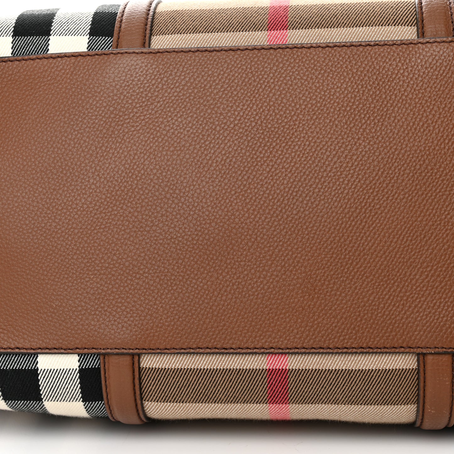 House Check Derby Calfskin Medium Alchester Bowling Bag Tan