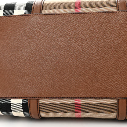 Burberry House Check Derby Calfskin Medium Alchester Bowling Bag Tan 10 of 10