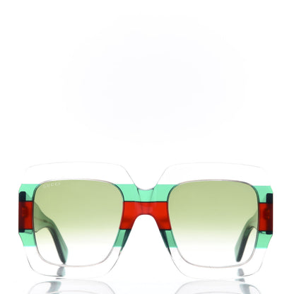 Gucci Square Web Frame GG0178S Sunglasses Green Red 2 of 8