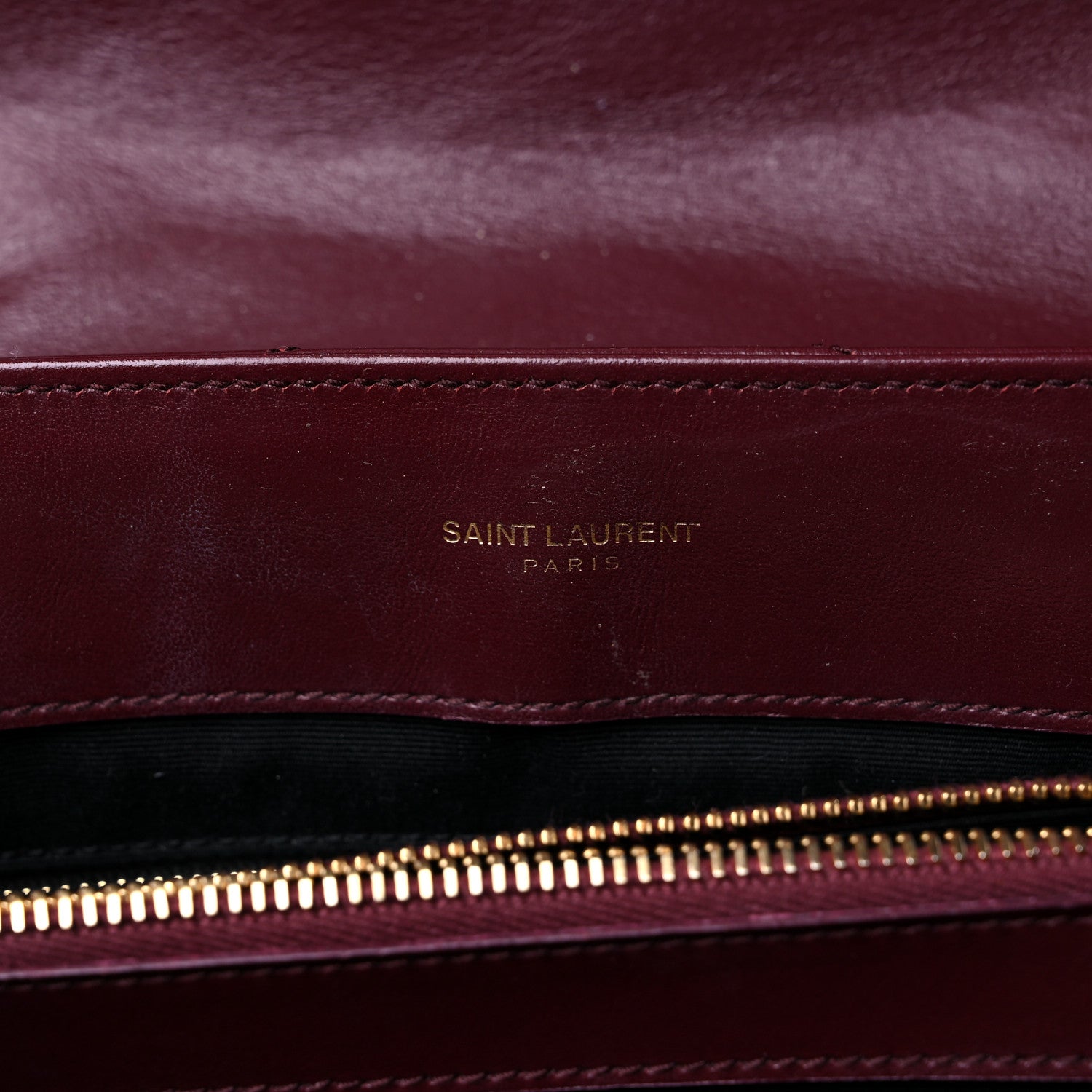 Saint Laurent Calfskin Y Quilted Monogram Medium Loulou Chain Satchel Rouge Legion 5 of 15
