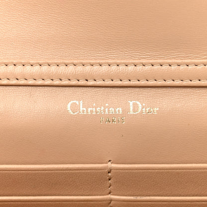 Christian Dior Grained Calfskin Diorama Wallet on Chain Pouch Nude 6 of 14