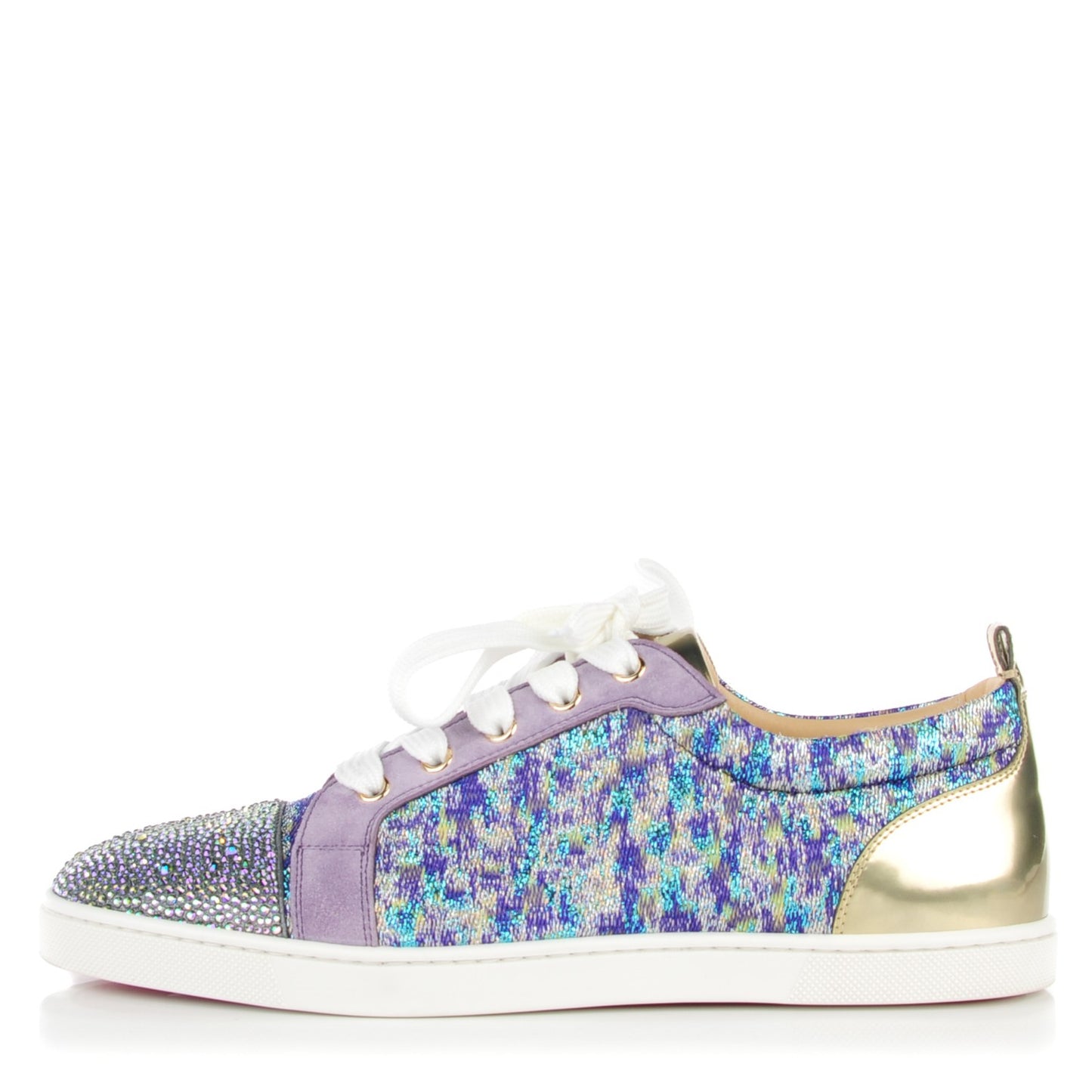Crystal Metallic Suede Peacock Woven Lurex Gondolastrass Sneakers 40.5 Version Digitale