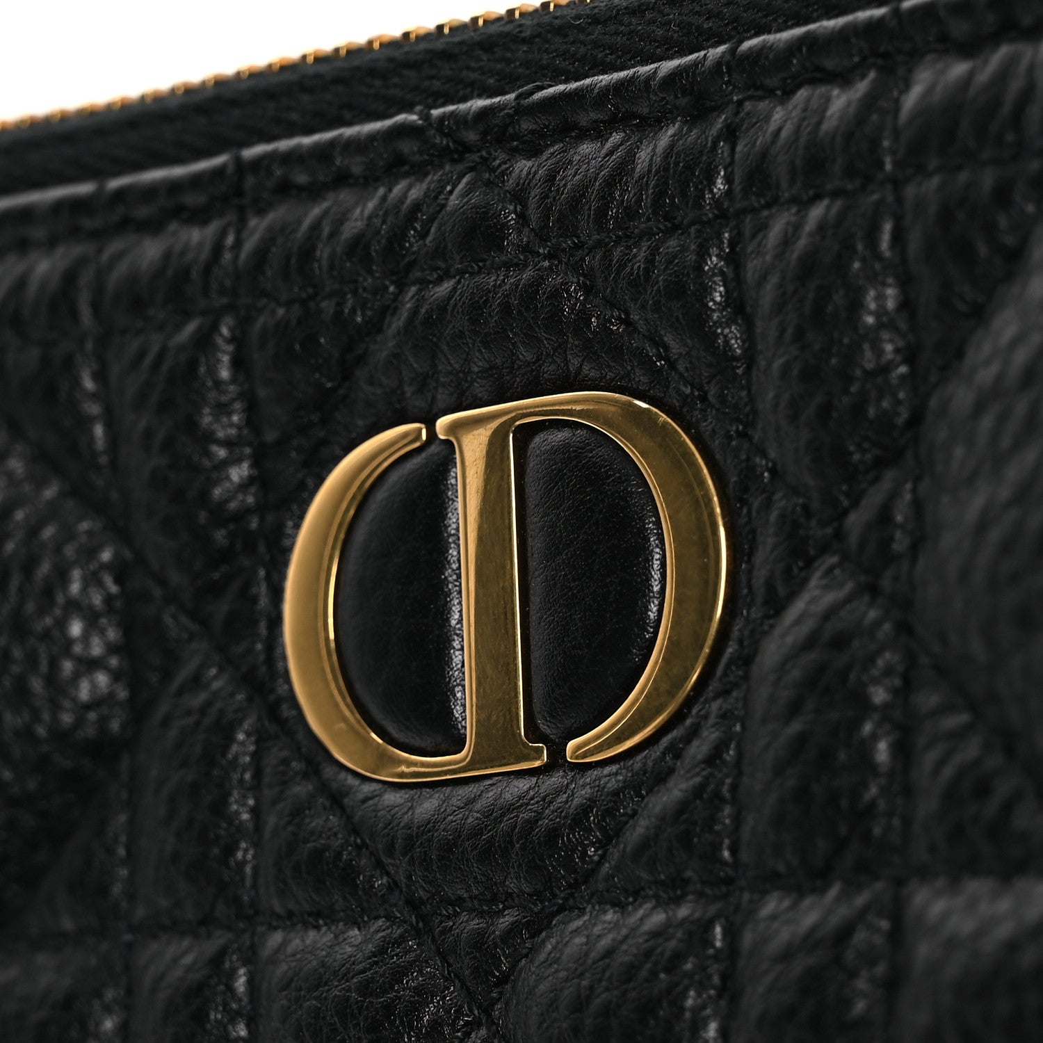 Christian Dior Supple Calfskin Cannage Large Caro Daily Pouch Black 11 of 11