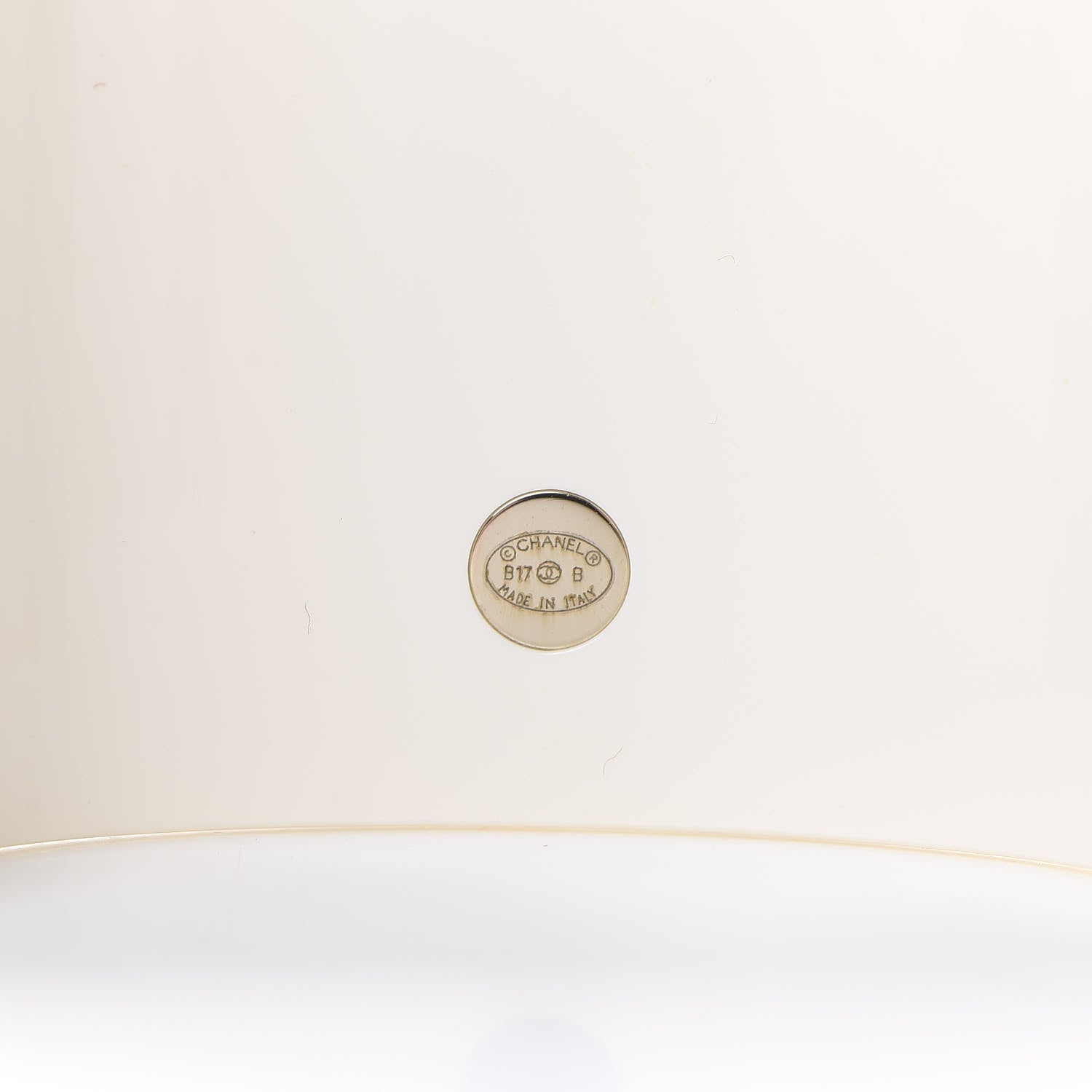 Chanel Resin Crystal CC Cuff White 3 of 5
