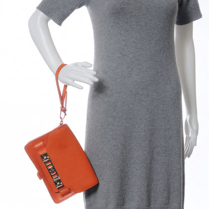 Proenza Schouler Textured Leather PS11 Wristlet Clutch Orange 2 of 8