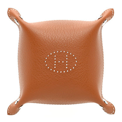 Hermes Taurillon Clemence Swift Mini Mises et Relances Change Tray Vert Veronese Fauve 2 of 5