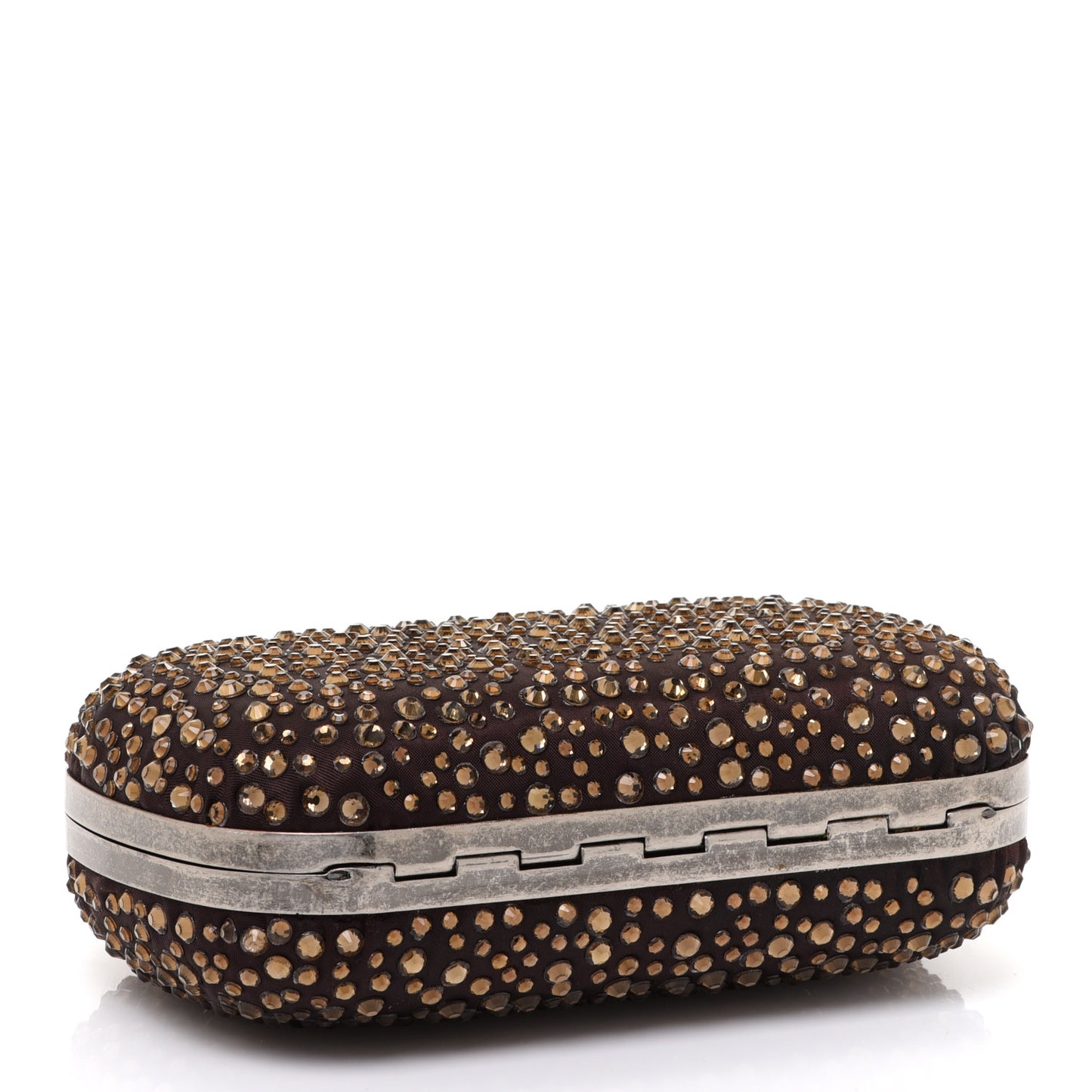 Studded Knuckle Clutch Brown