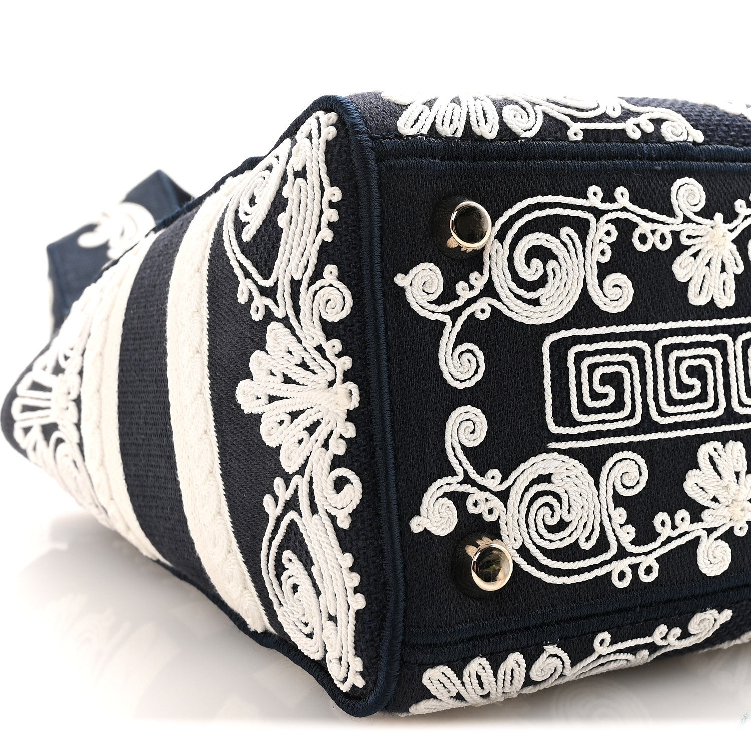 Christian Dior Embroidered Cornely Medium Lady D-Lite Blue White 8 of 9