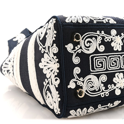 Christian Dior Embroidered Cornely Medium Lady D-Lite Blue White 8 of 9