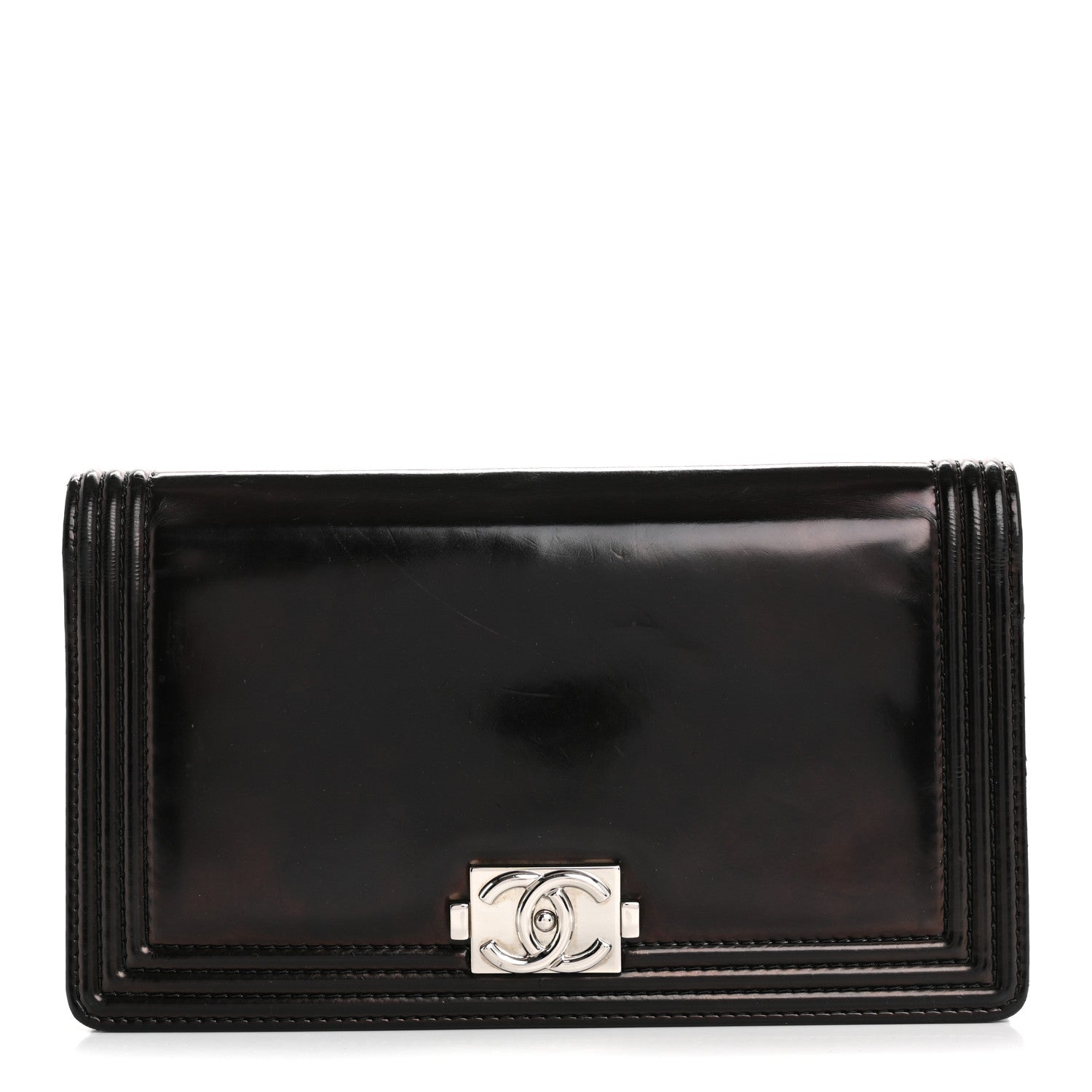 Chanel Glazed Calfskin Boy Yen Wallet Black 1 of 15