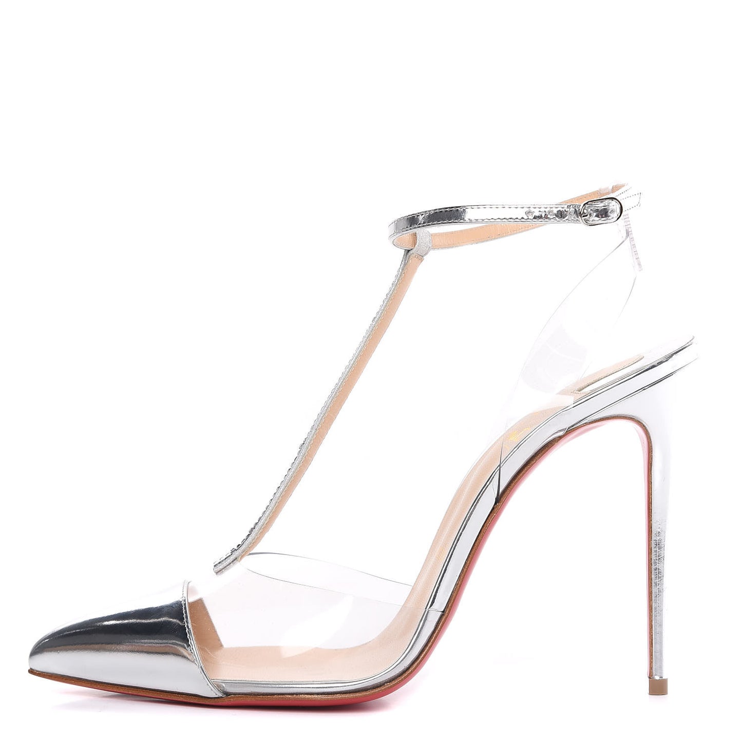 Specchio PVC Crystal Nosy 100 Pumps 40 Silver