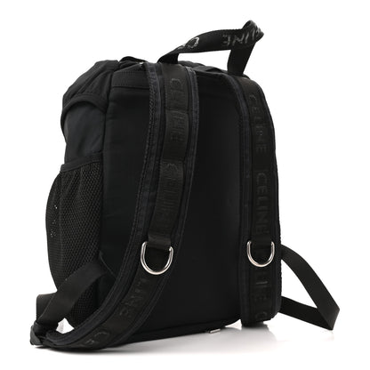 Celine Gabardine Logo Web Trekking Medium Backpack Black 3 of 9