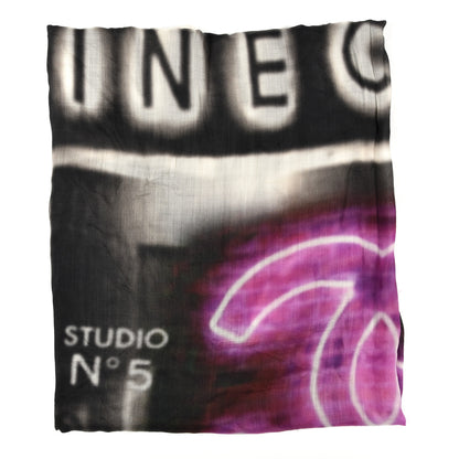 Chanel Cashmere Neon CC Fringe Scarf Black 2 of 5