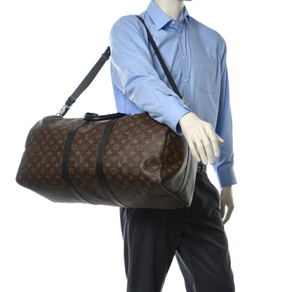 Louis Vuitton Monogram Macassar Keepall Bandouliere 55 2 of 9