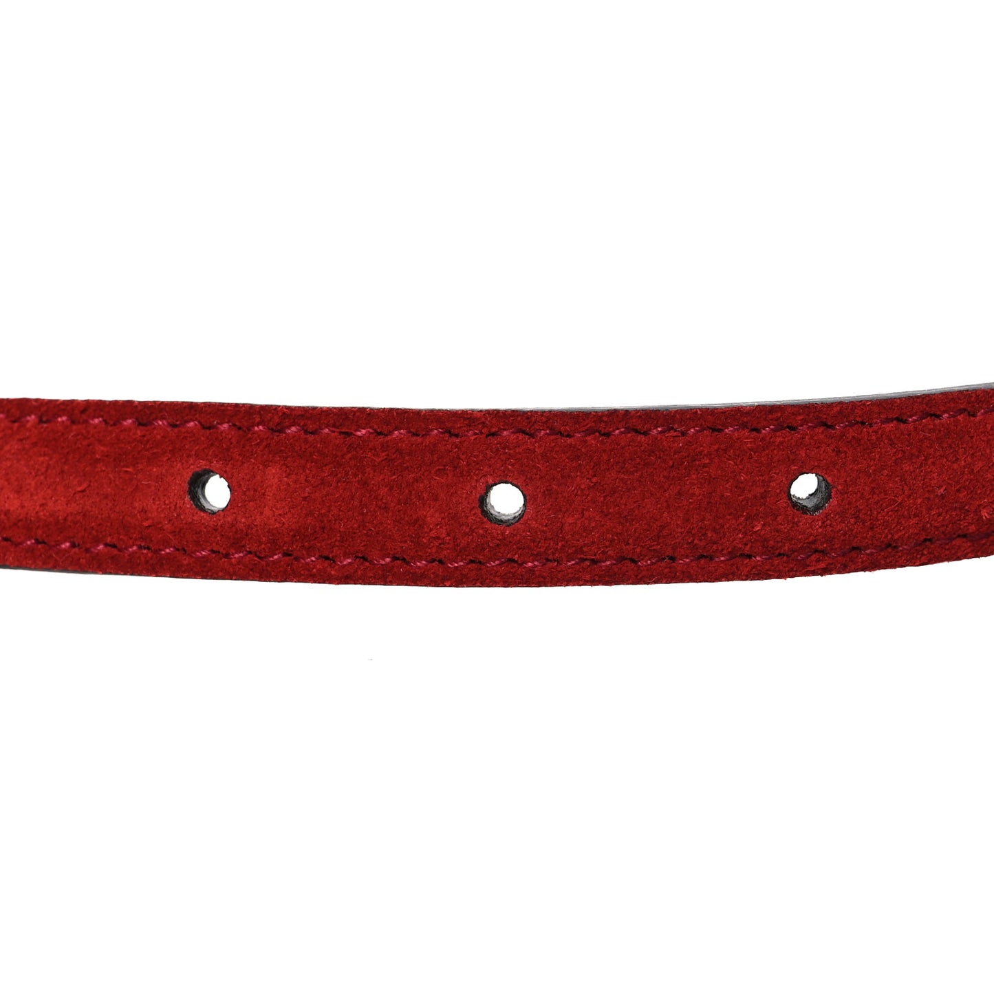 Suede Calfskin Torchon Double G 15mm Belt 75 30 Red