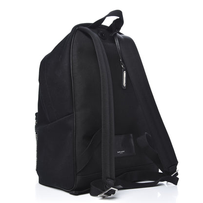 Saint Laurent Canvas City Studded Backpack Black 2 of 9