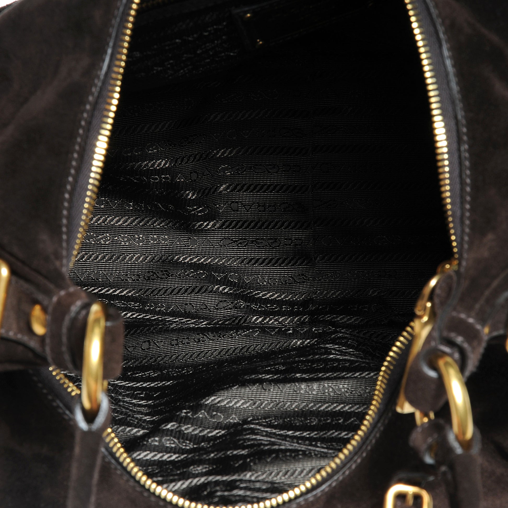 Prada Suede Hobo Moro Brown 8 of 8