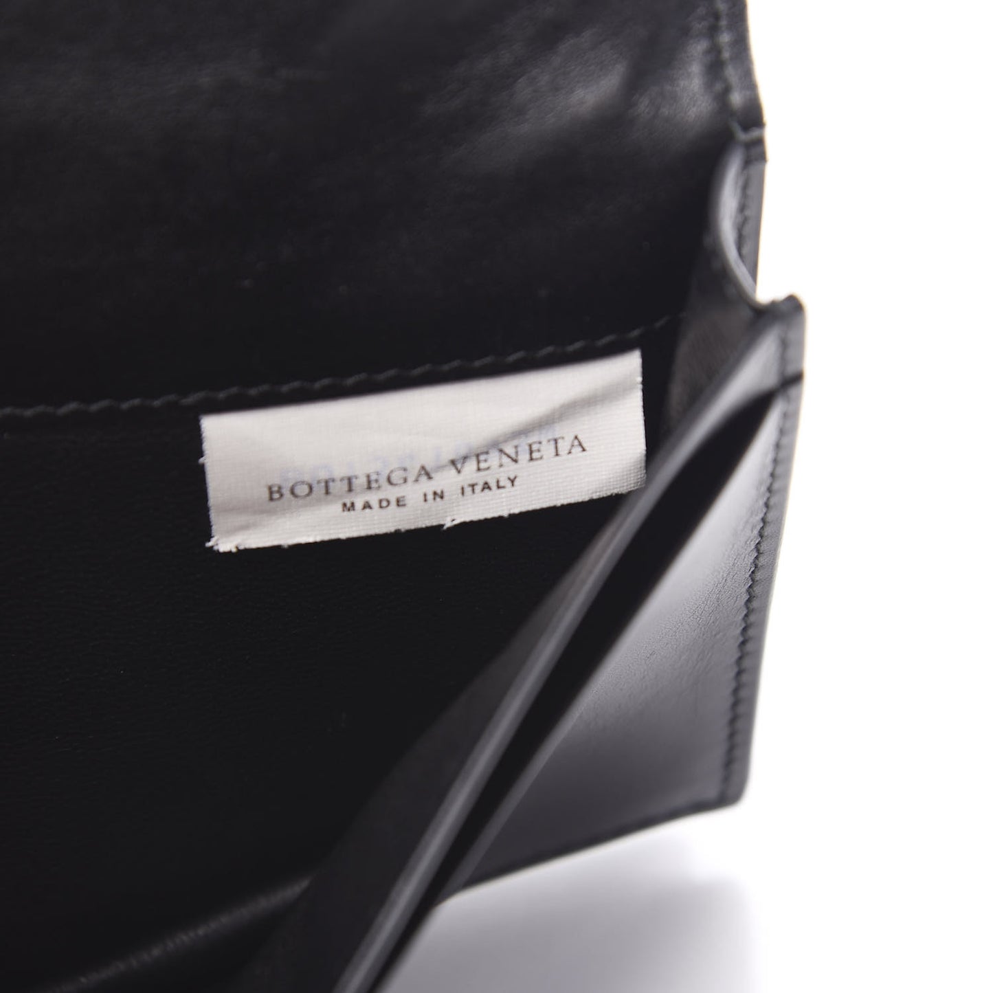 Nappa Intrecciato Flap Wallet Black